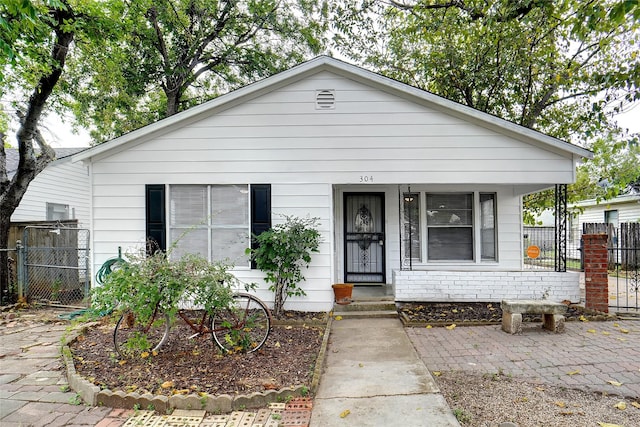 bungalow-style home with covered porch