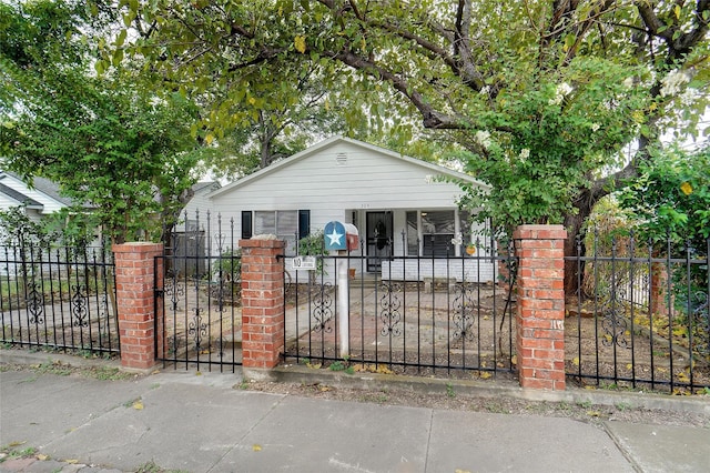 view of front of property with a porch