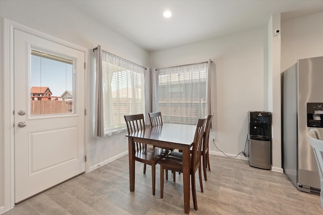 dining area featuring light hardwood / wood-style flooring