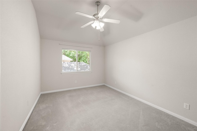 1417 Flying Jib Dr, Azle, TX 76020 - unfurnished room with carpet floors, a ceiling fan, baseboards, and vaulted ceiling