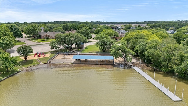 1417 Flying Jib Dr, Azle, TX 76020 - bird's eye view of a large body of water and a tree filled landscape