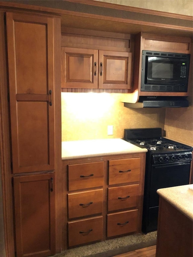 kitchen featuring black appliances