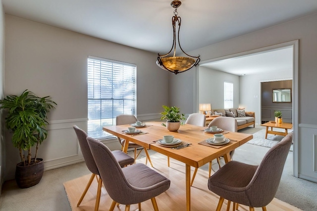 view of dining area