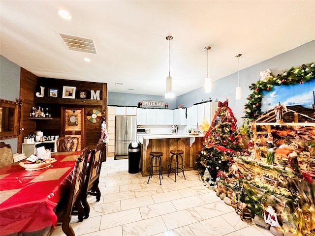 view of dining area