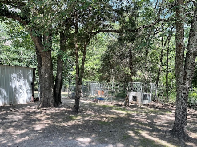 view of yard with an outbuilding