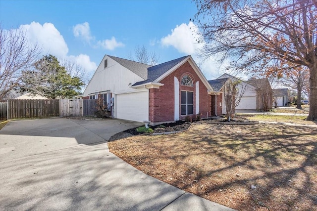 view of property exterior with a garage