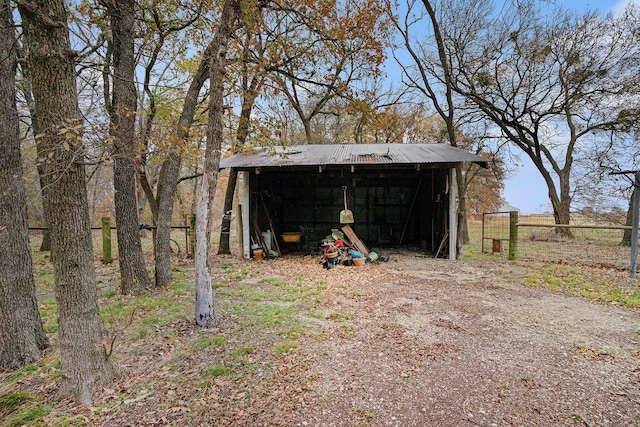 view of outdoor structure