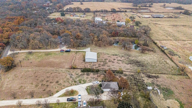 bird's eye view featuring a rural view