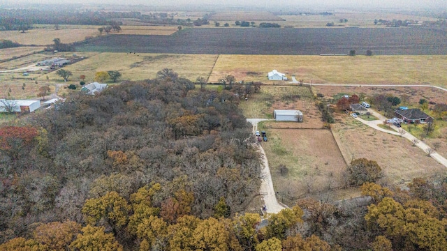 bird's eye view featuring a rural view