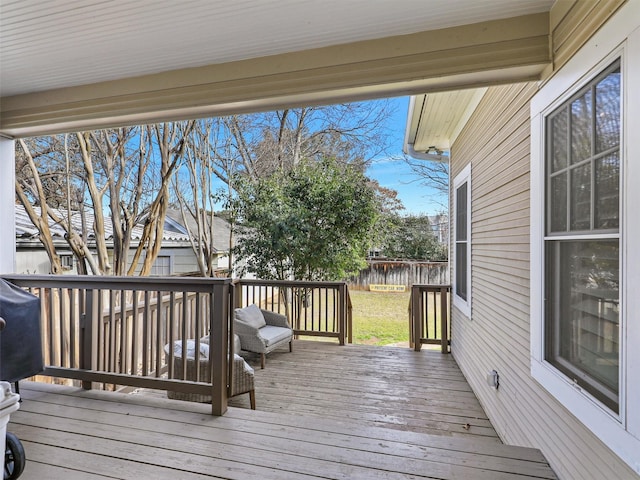 view of wooden deck