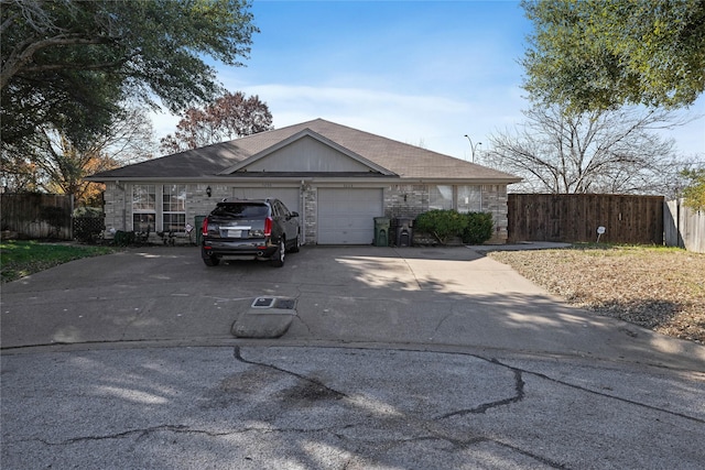 ranch-style house with a garage