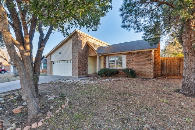 view of front of home featuring a garage