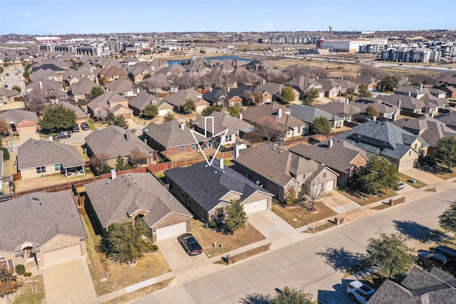 drone / aerial view with a residential view