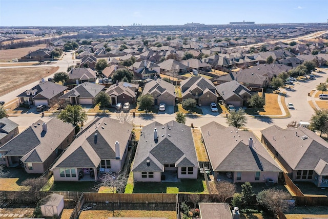 bird's eye view with a residential view