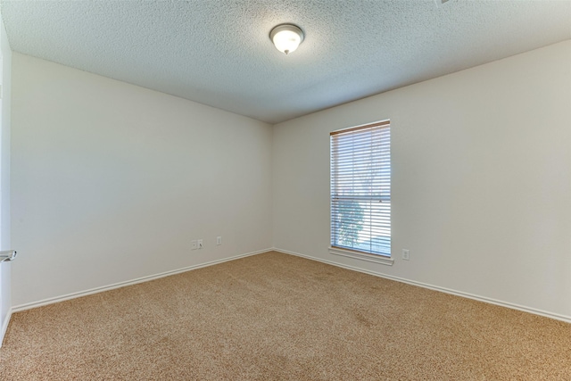 spare room with carpet floors and a textured ceiling