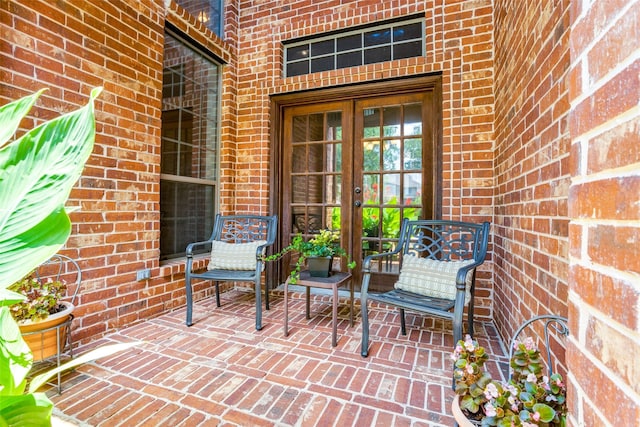 view of patio with french doors