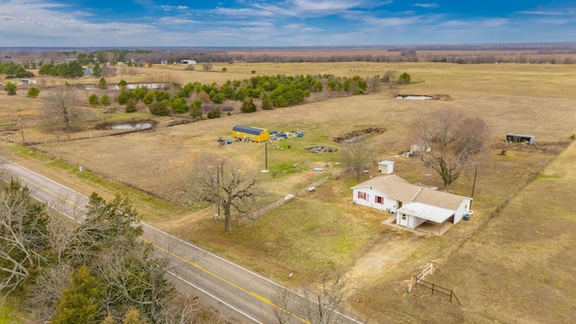 bird's eye view with a rural view