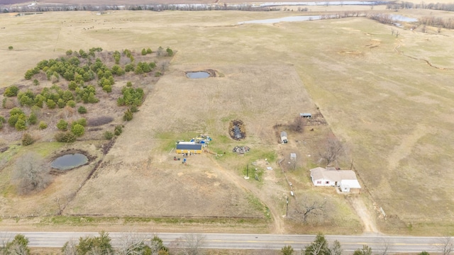 aerial view featuring a rural view