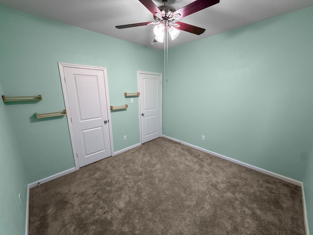 6668 Fitzgerald St, Fort Worth, TX 76179 - unfurnished bedroom featuring carpet, baseboards, and ceiling fan
