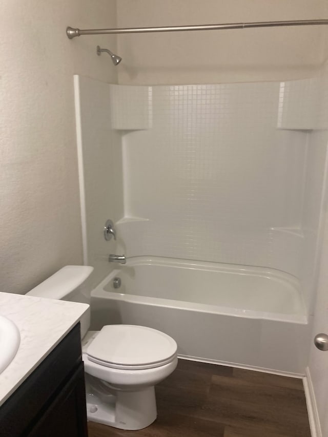 6668 Fitzgerald St, Fort Worth, TX 76179 - full bath with wood finished floors, vanity, toilet, and  shower combination