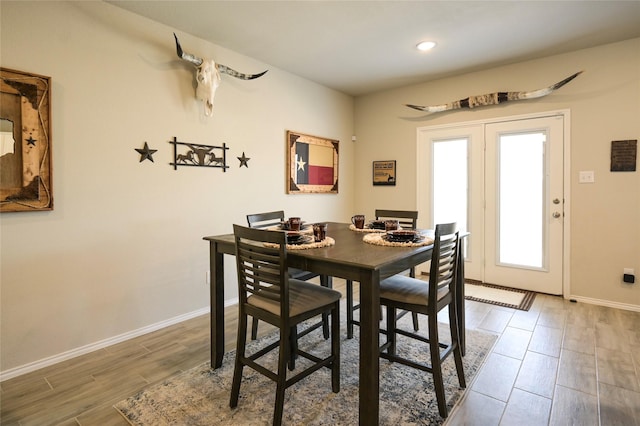 view of dining space