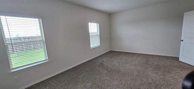 carpeted spare room with a healthy amount of sunlight