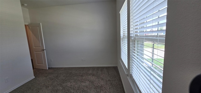 view of carpeted spare room