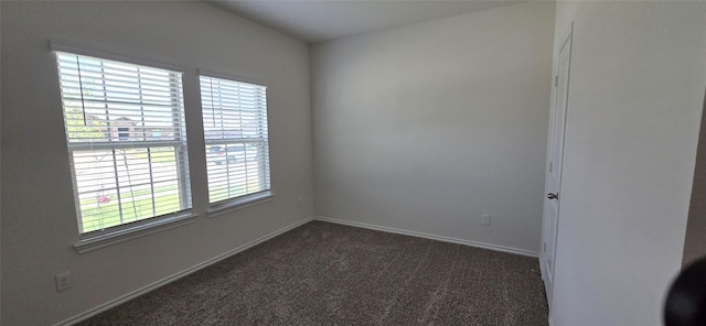 view of carpeted spare room