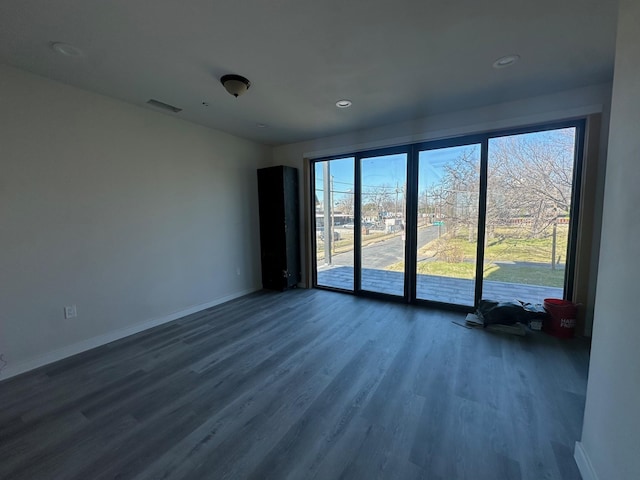 empty room with wood-type flooring