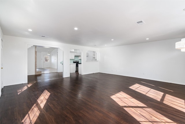 interior space featuring dark hardwood / wood-style floors