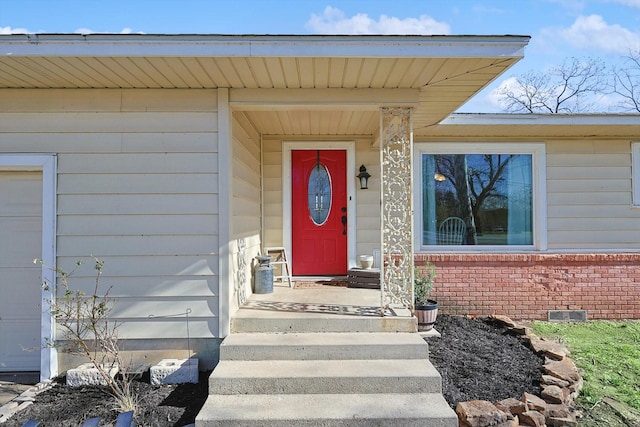 view of doorway to property