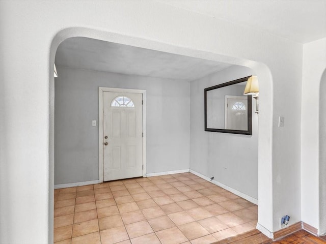 view of tiled entrance foyer