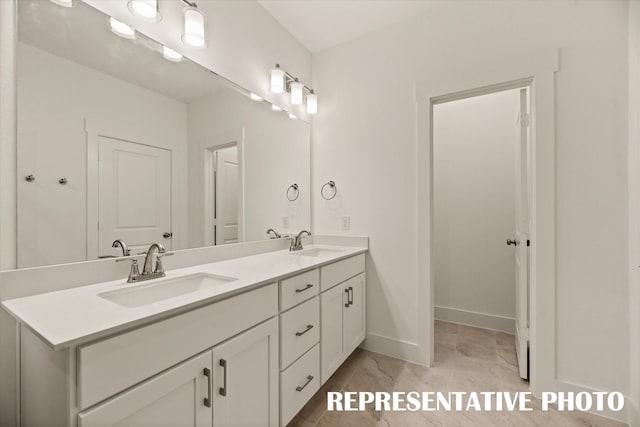 bathroom with vanity