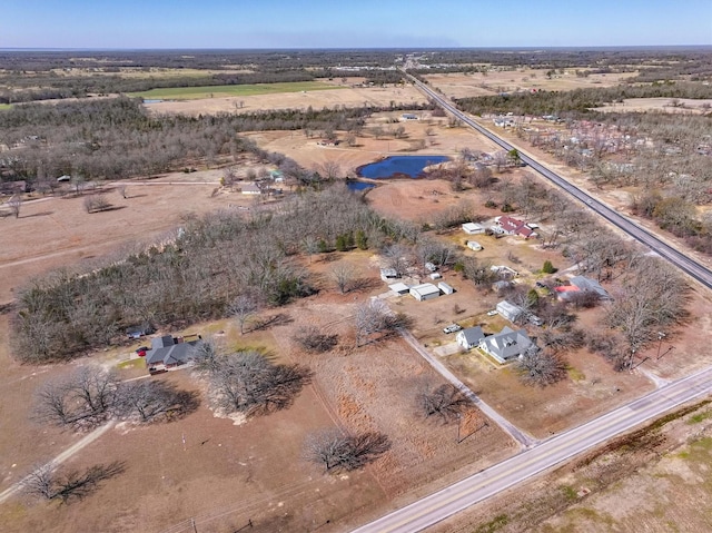 bird's eye view featuring a rural view