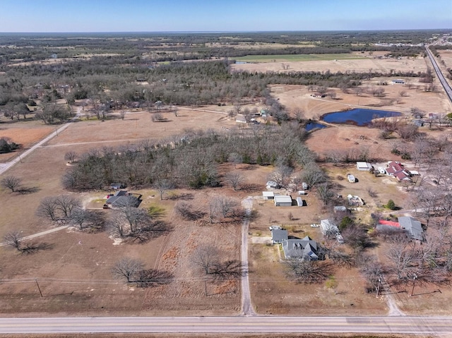 aerial view featuring a rural view