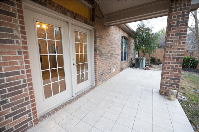 view of patio / terrace featuring central AC unit