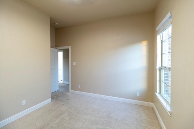 view of carpeted spare room