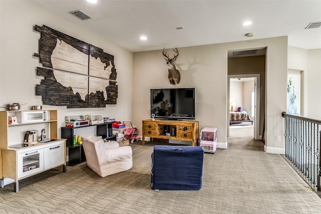 view of carpeted living room