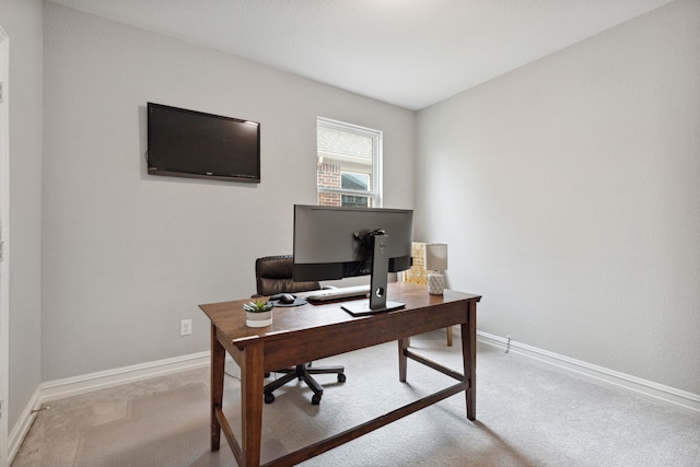 view of carpeted office