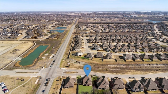 aerial view with a residential view