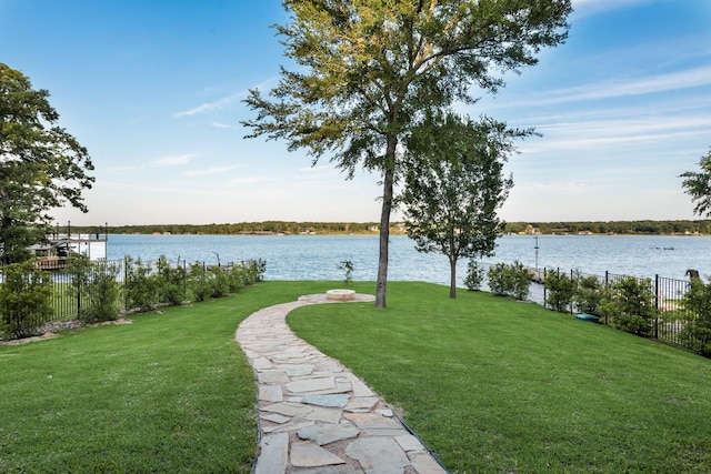 13590 Park Harbor Dr, Eustace, TX 75124 - view of yard with a water view
