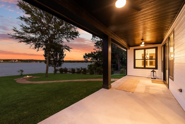 13590 Park Harbor Dr, Eustace, TX 75124 - view of patio / terrace featuring a water view