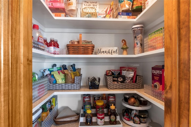 view of pantry