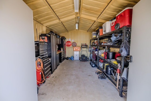 view of storage room