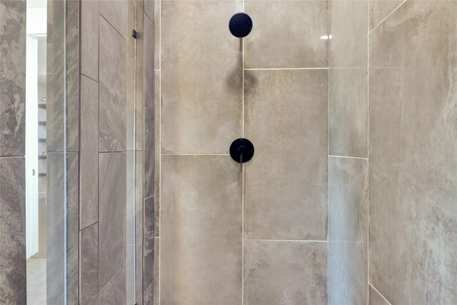 details with tiled shower