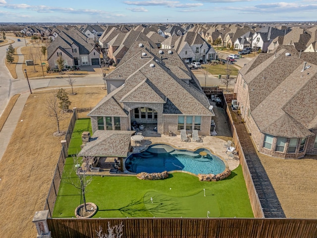 920 Windrock Ln, Prosper, TX 75078 - aerial perspective of suburban area with a pool