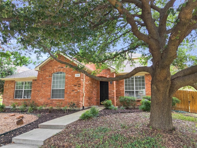 view of single story home