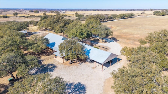 bird's eye view with a rural view