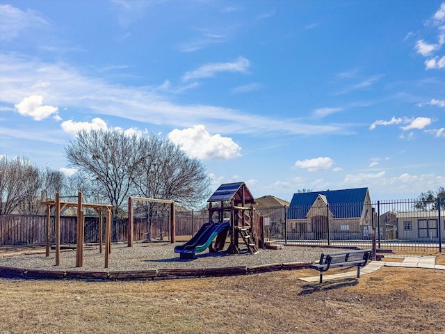 view of jungle gym