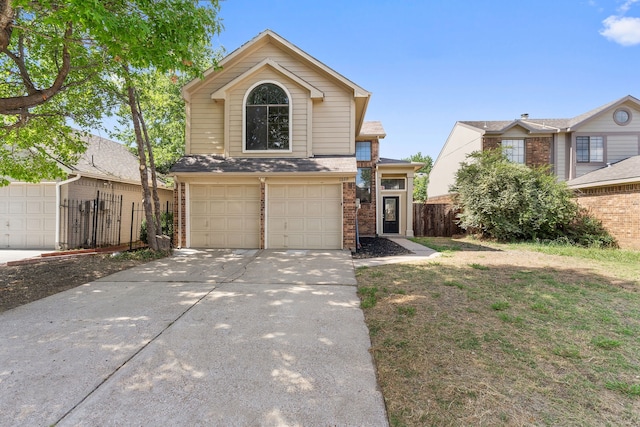 front of property featuring a garage